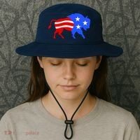 American Bison Illustration Bucket Hat thumb 3