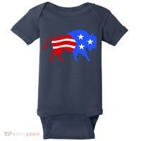 American Bison Illustration Baby Bodysuit thumb 0