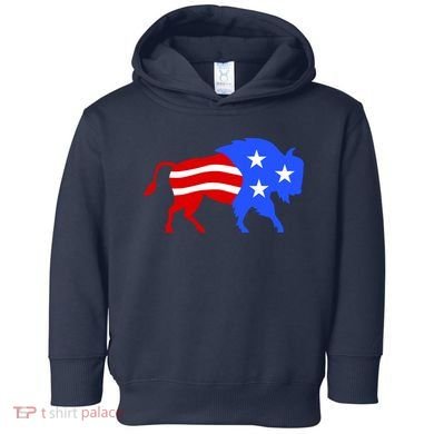 American Bison Illustration Toddler Hoodie