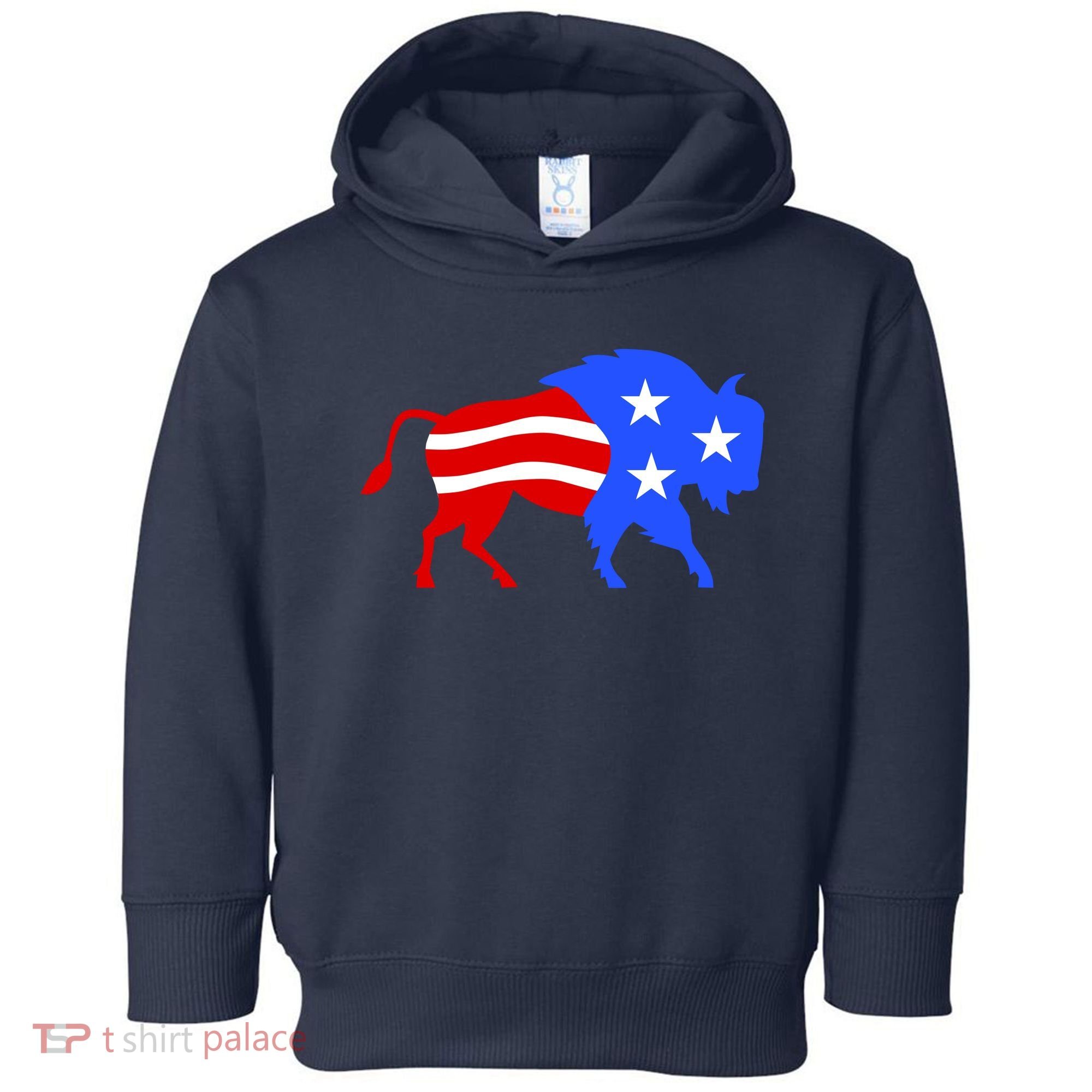 American Bison Illustration Toddler Hoodie