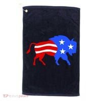 American Bison Illustration Golf Towel thumb 0