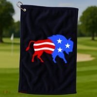 American Bison Illustration Golf Towel thumb 1