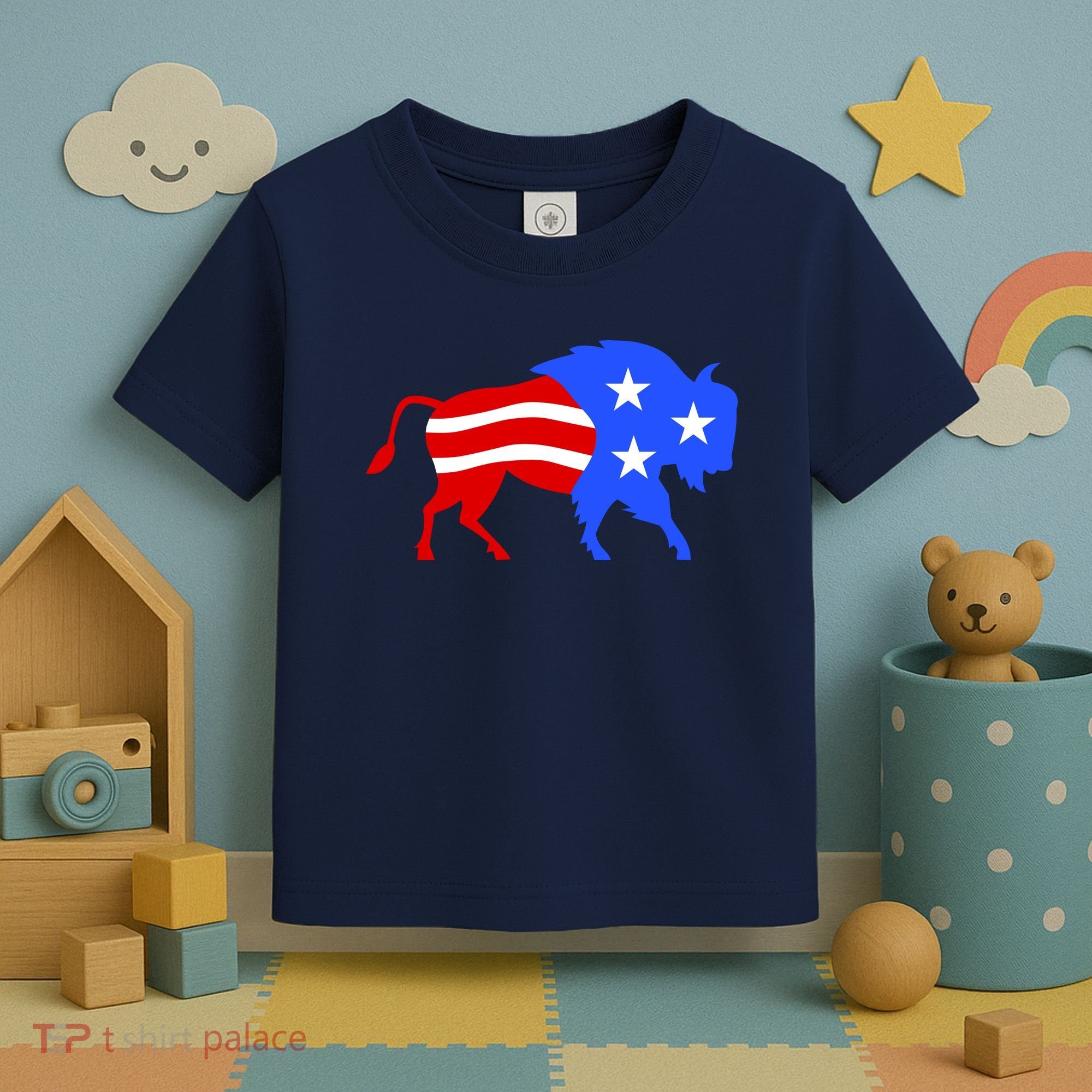 American Bison Illustration Toddler T-Shirt