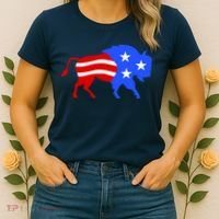 American Bison Illustration Women's T-Shirt thumb 2