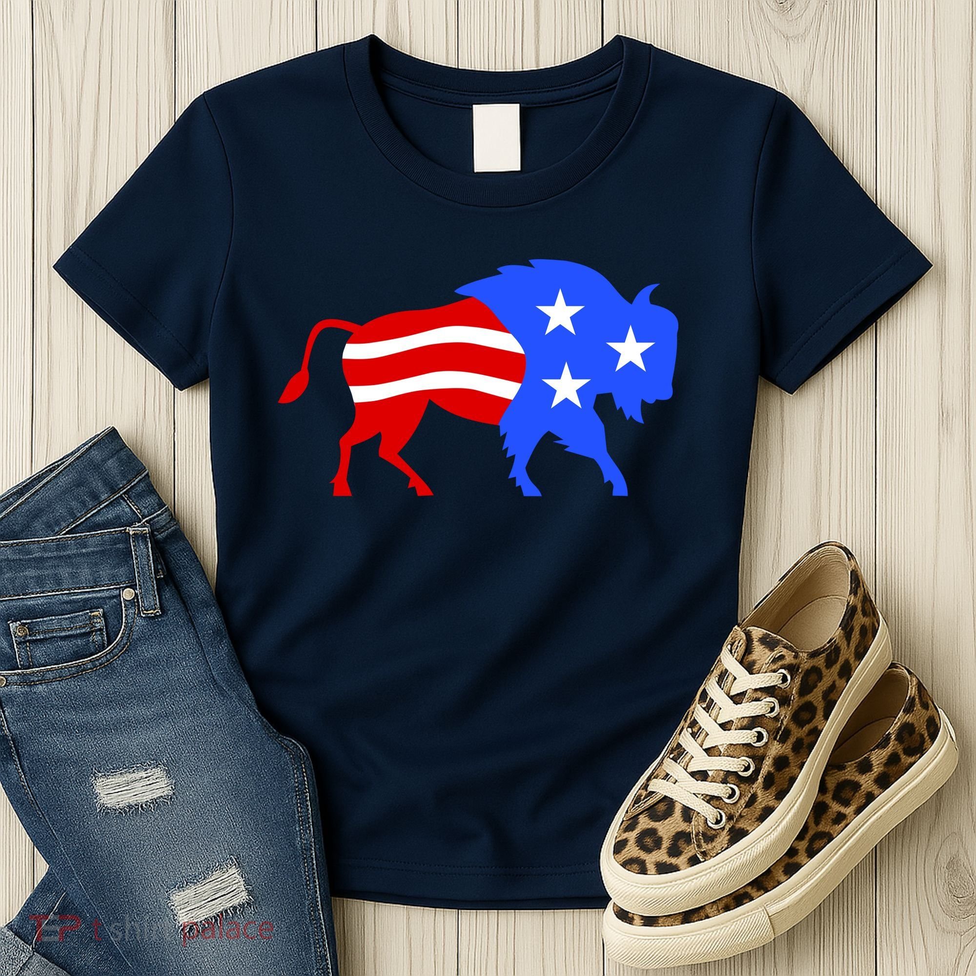 American Bison Illustration Women's T-Shirt