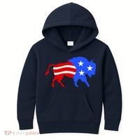 American Bison Illustration Kids Hoodie thumb 0