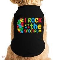 Autism Brain I Rock The Spectrum Awareness Doggie Tank thumb 0