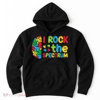 Autism Brain I Rock The Spectrum Awareness Hoodie thumb 0