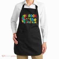 Autism Brain I Rock The Spectrum Awareness Apron thumb 2
