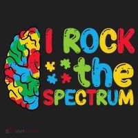 Autism Brain I Rock The Spectrum Awareness Beanie thumb 2