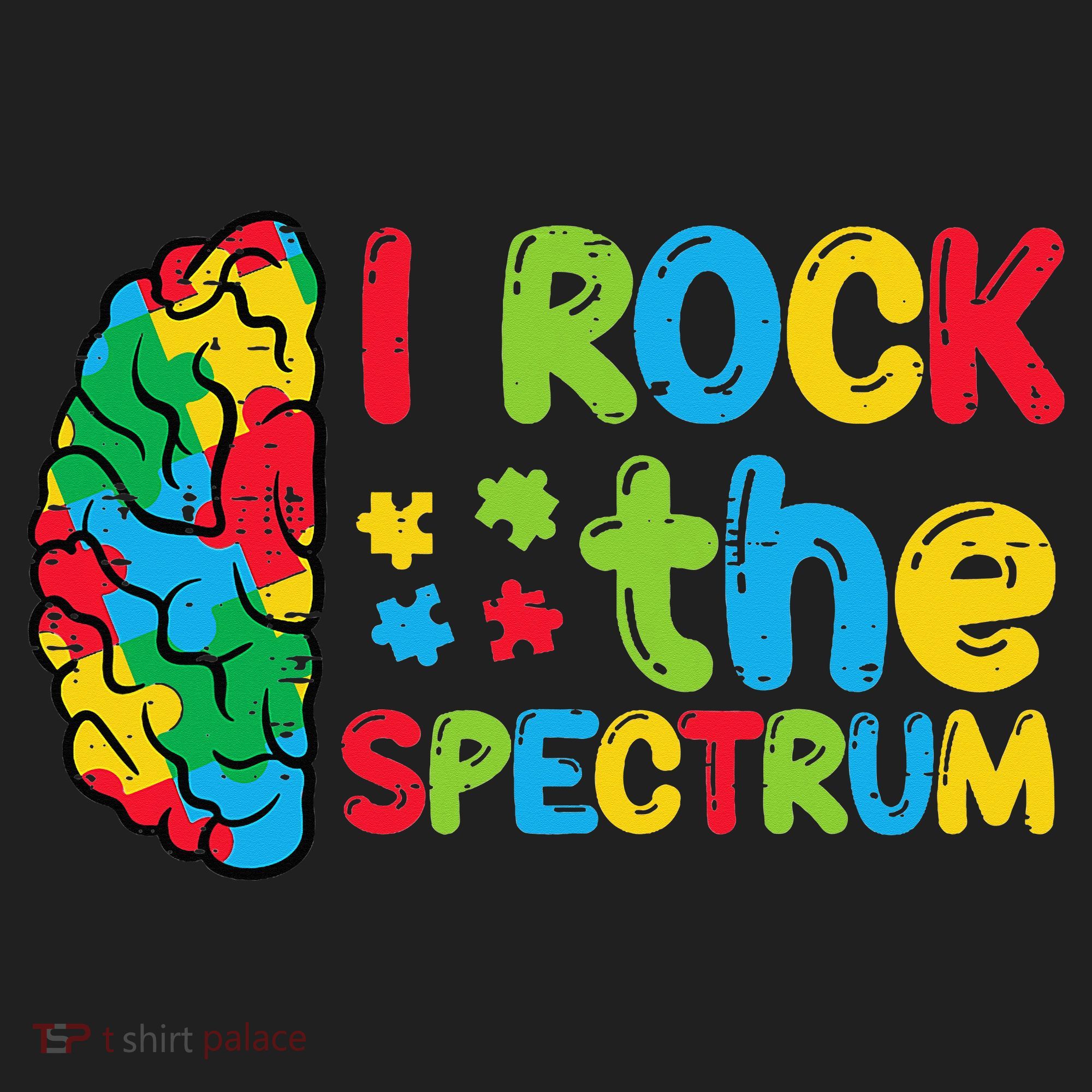 Autism Brain I Rock The Spectrum Awareness Beanie