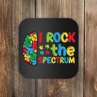 Autism Brain I Rock The Spectrum Awareness Coaster thumb 0