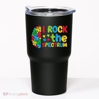 Autism Brain I Rock The Spectrum Awareness Tumbler thumb 0