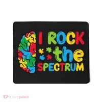 Autism Brain I Rock The Spectrum Awareness Mousepad thumb 0