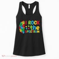 Autism Brain I Rock The Spectrum Awareness Women's Tank Top thumb 0