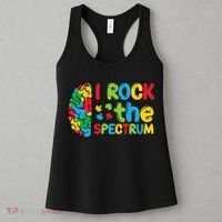 Autism Brain I Rock The Spectrum Awareness Women's Tank Top thumb 3