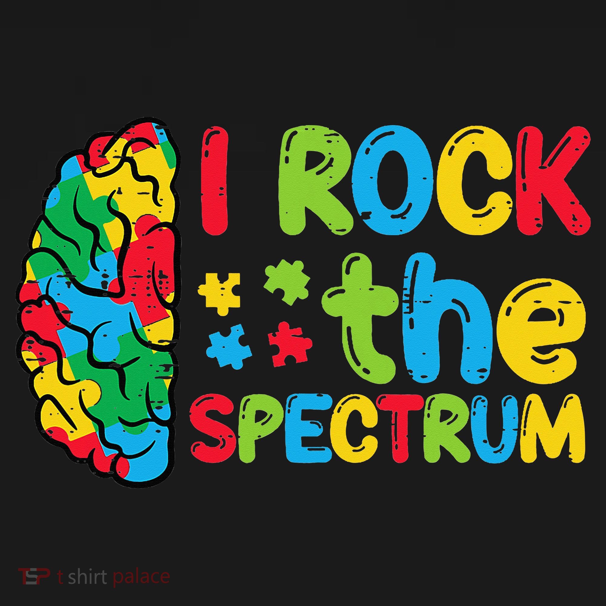 Autism Brain I Rock The Spectrum Awareness Women's Tank Top