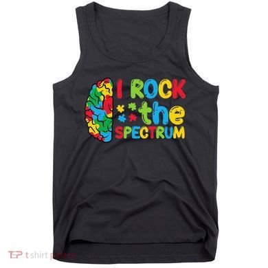 Autism Brain I Rock The Spectrum Awareness Tank Top