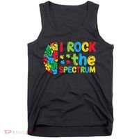 Autism Brain I Rock The Spectrum Awareness Tank Top thumb 0
