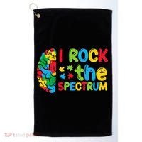 Autism Brain I Rock The Spectrum Awareness Golf Towel thumb 0