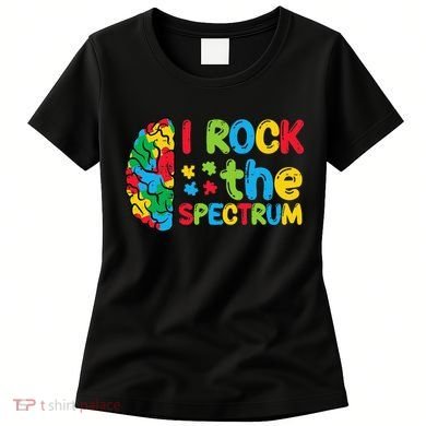 Autism Brain I Rock The Spectrum Awareness Women's T-Shirt