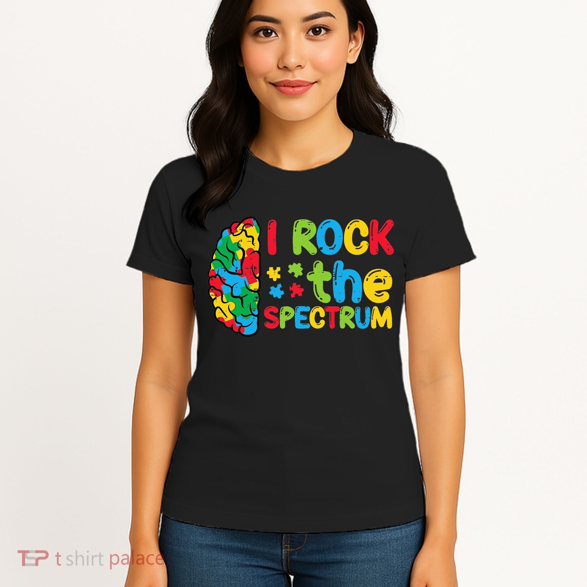 Autism Brain I Rock The Spectrum Awareness Women's T-Shirt