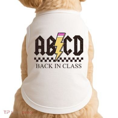 ABCD Back In Class Rock Vintage School Doggie Tank