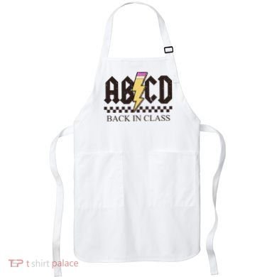 ABCD Back In Class Rock Vintage School Apron