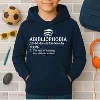 Abibliophobia The Fear Pf Running Out Books To Read Kids Hoodie thumb 2