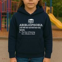 Abibliophobia The Fear Pf Running Out Books To Read Kids Hoodie thumb 3