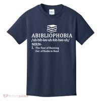 Abibliophobia The Fear Pf Running Out Books To Read Kids T-Shirt thumb 0