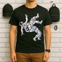 Astronaut Brazilian Jiu-Jitsu Judo Martial Arts Grappling T-Shirt thumb 6