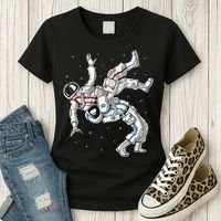 Astronaut Brazilian Jiu-Jitsu Judo Martial Arts Grappling Women's T-Shirt thumb 3
