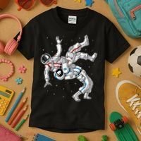 Astronaut Brazilian Jiu-Jitsu Judo Martial Arts Grappling Kids T-Shirt thumb 3