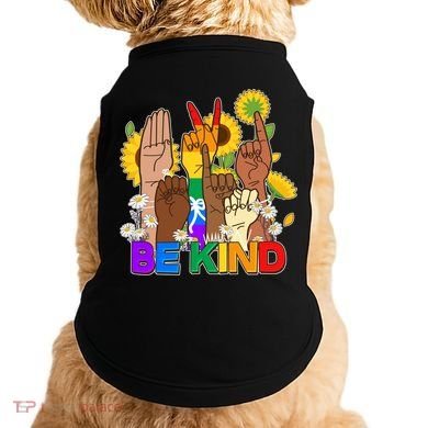 ASL Be Kind Sign Language Doggie Tank