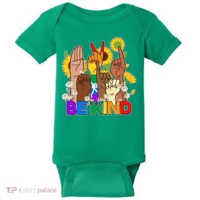 ASL Be Kind Sign Language Baby Bodysuit