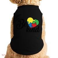 Autism, Be Kind Heart, Autism Awareness Doggie Tank thumb 0