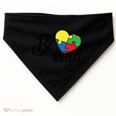 Autism, Be Kind Heart, Autism Awareness USA-Made Doggie Bandana