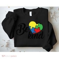 Autism, Be Kind Heart, Autism Awareness Sweatshirt thumb 2