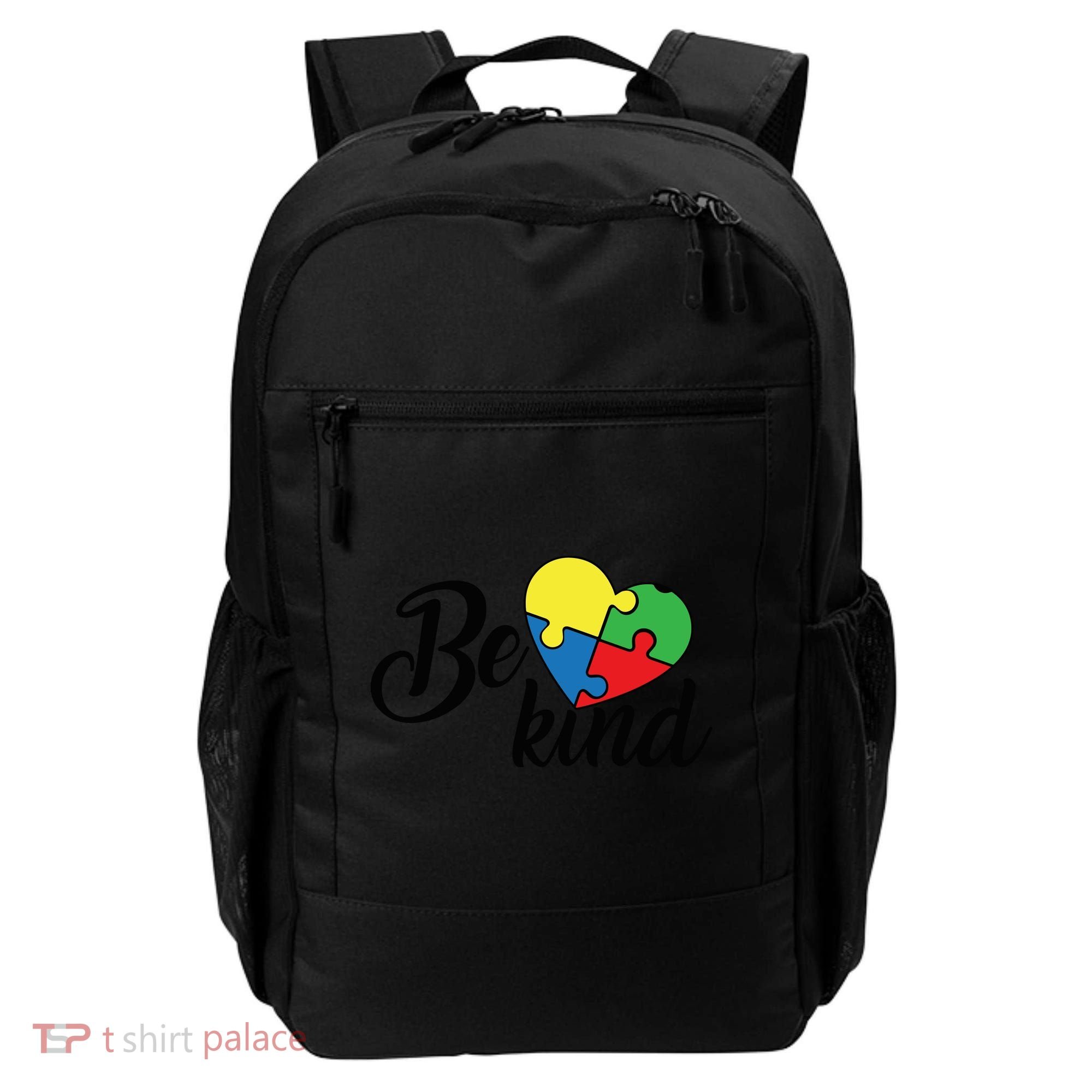 Autism, Be Kind Heart, Autism Awareness Backpack