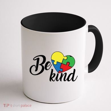 Autism, Be Kind Heart, Autism Awareness Coffee Mug back