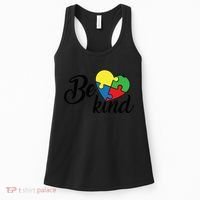 Autism, Be Kind Heart, Autism Awareness Women's Tank Top thumb 0