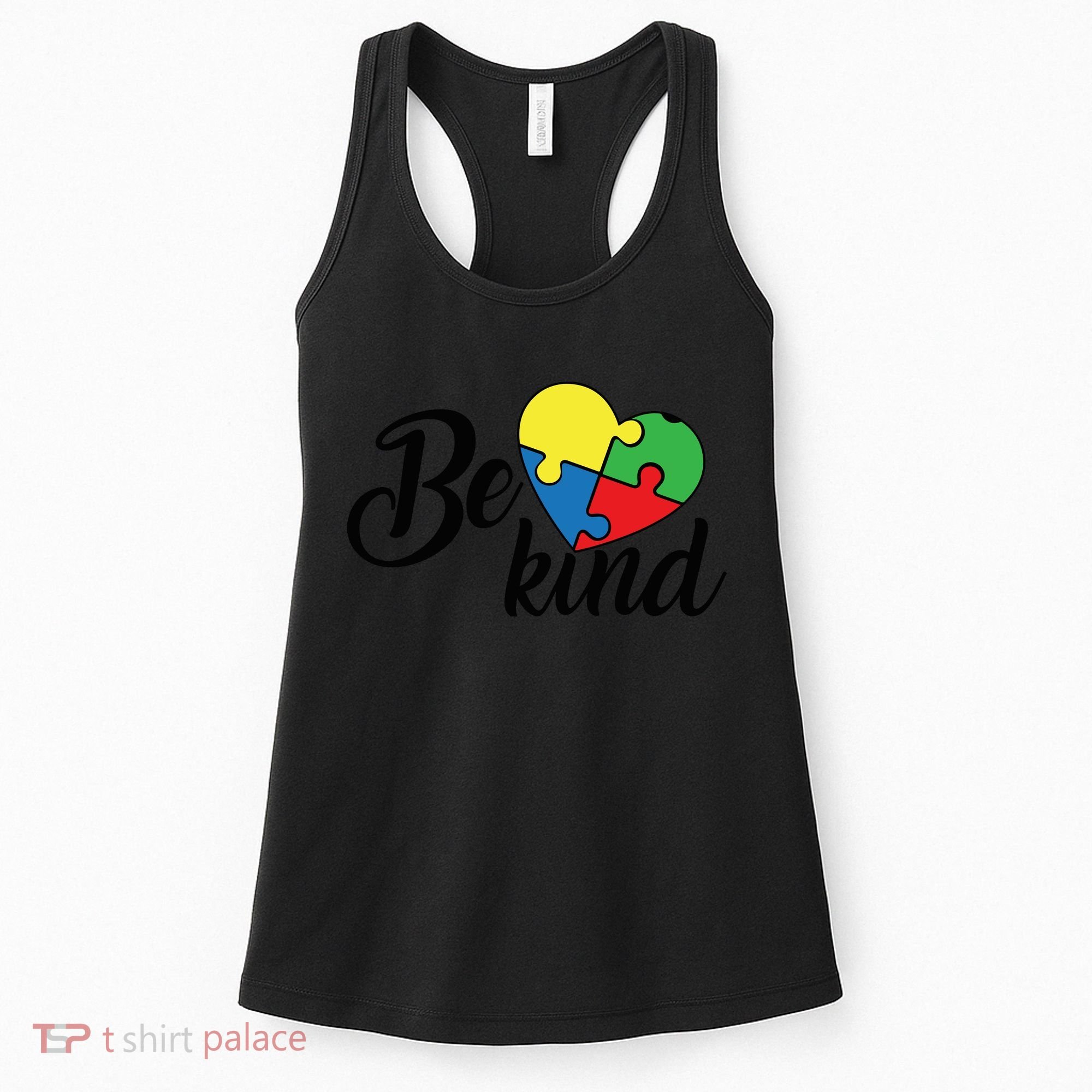 Autism, Be Kind Heart, Autism Awareness Women's Tank Top