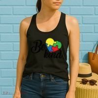 Autism, Be Kind Heart, Autism Awareness Women's Tank Top thumb 2