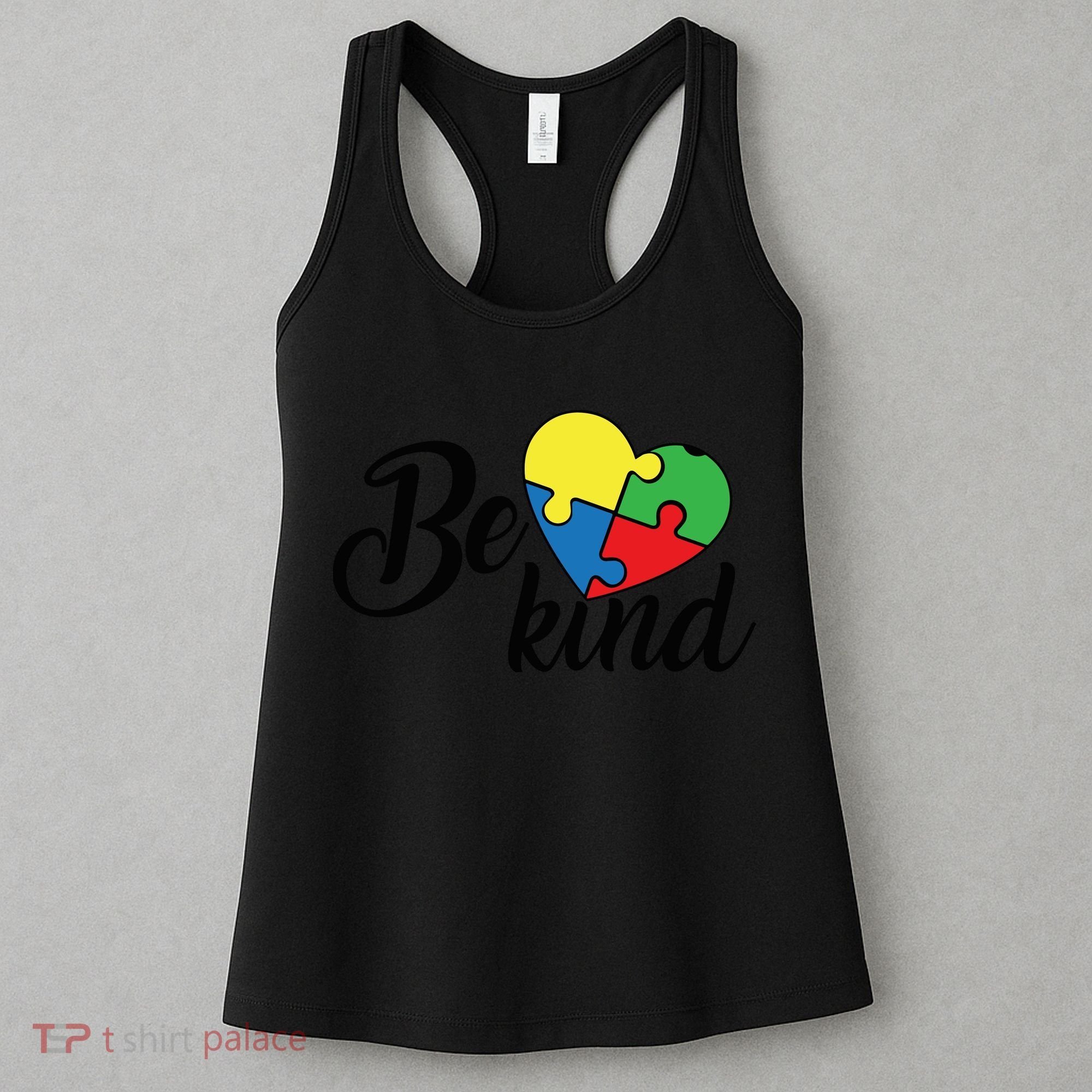 Autism, Be Kind Heart, Autism Awareness Women's Tank Top