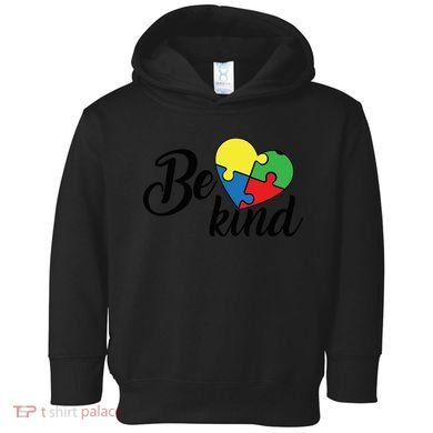 Autism, Be Kind Heart, Autism Awareness Toddler Hoodie
