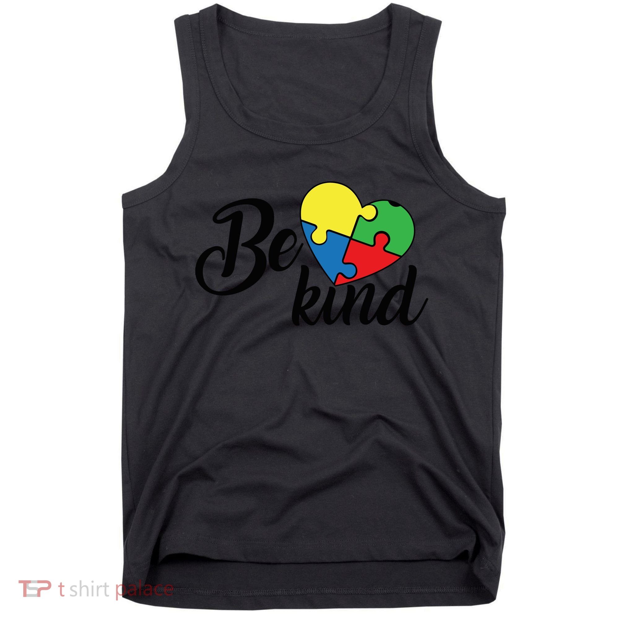 Autism, Be Kind Heart, Autism Awareness Tank Top
