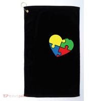 Autism, Be Kind Heart, Autism Awareness Golf Towel thumb 0