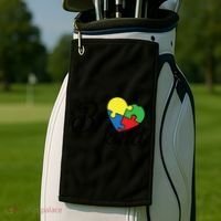 Autism, Be Kind Heart, Autism Awareness Golf Towel thumb 2