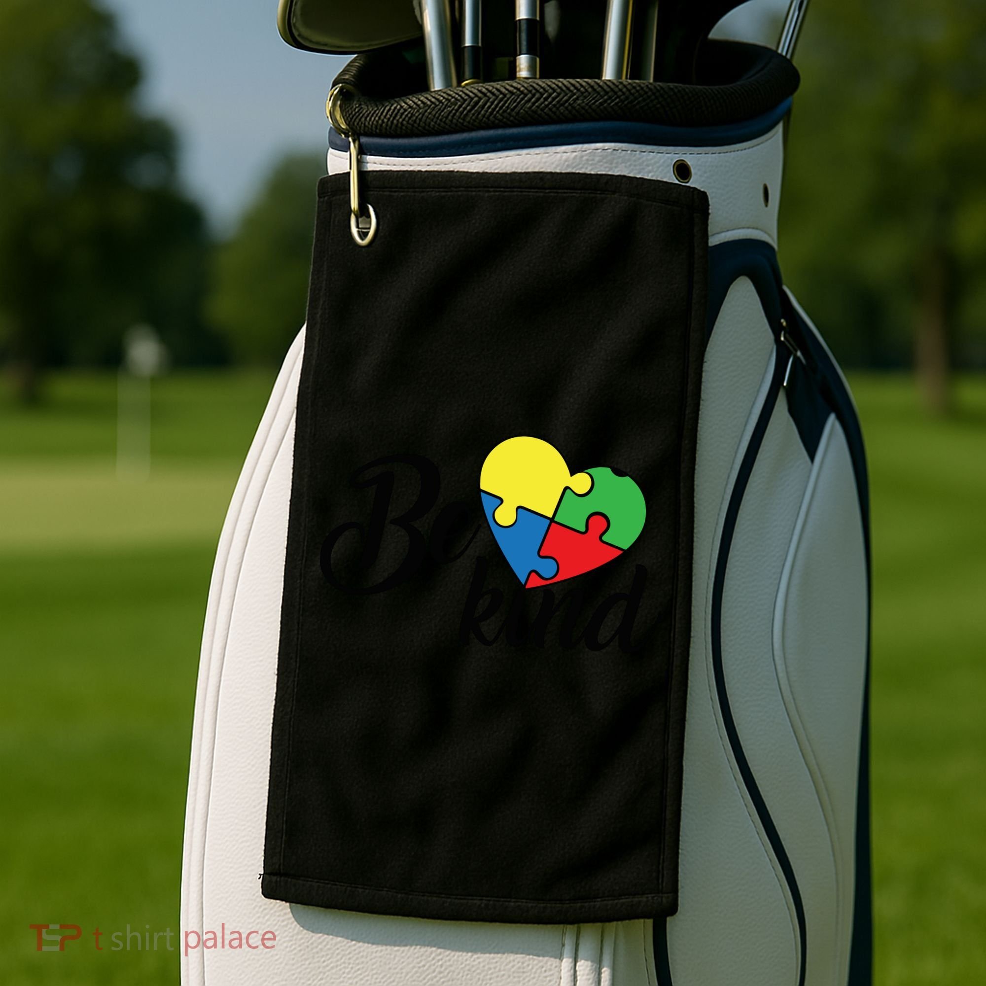 Autism, Be Kind Heart, Autism Awareness Golf Towel